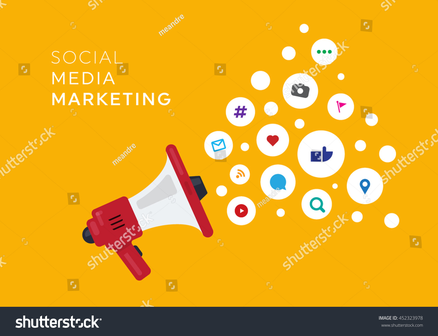 Stock Vector Social Media And Digital Marketing 452323978